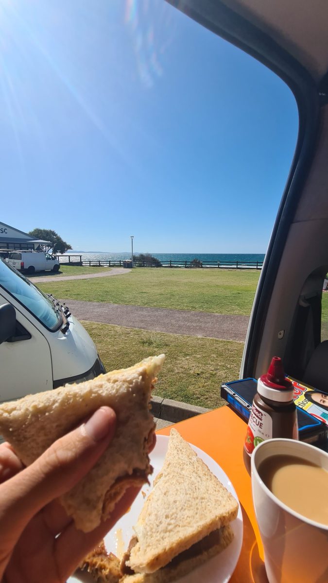I popped back to the van to make a sausage sarnie (and a cuppa)! I popped back to the van to make a sausage sarnie (and a cuppa)!