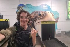 Arriving in Cairns airport and I've already seen a fucking turtle!!!