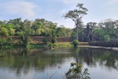 View from the temple across its moat